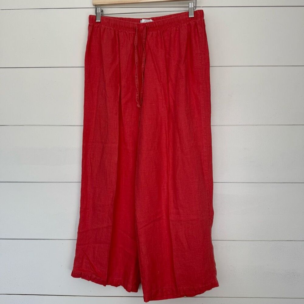 Hot Cotton Women’s Large Coral Orange LagenLook Minimalist Pants